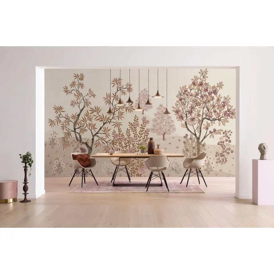Komar fotobehang natuurmotief beige en roze - 250 x 400 cm