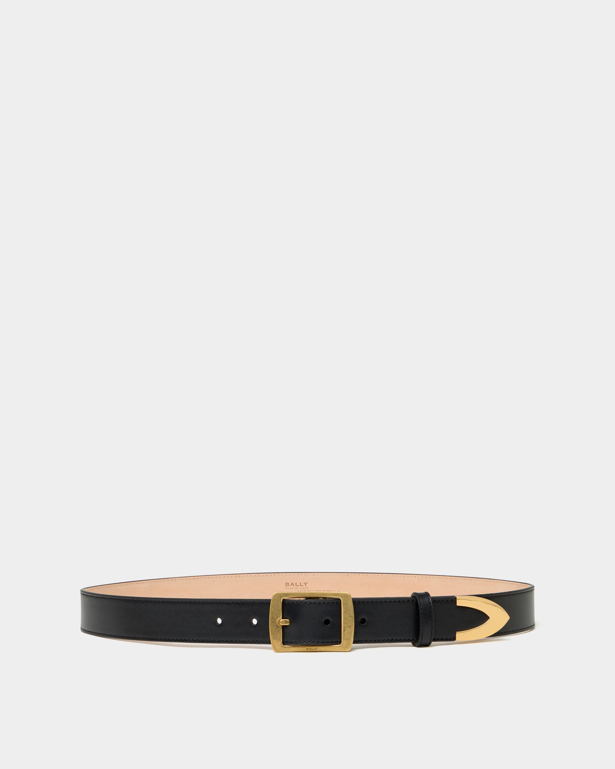 Glen 30 mm Gürtel aus schwarzem Leder