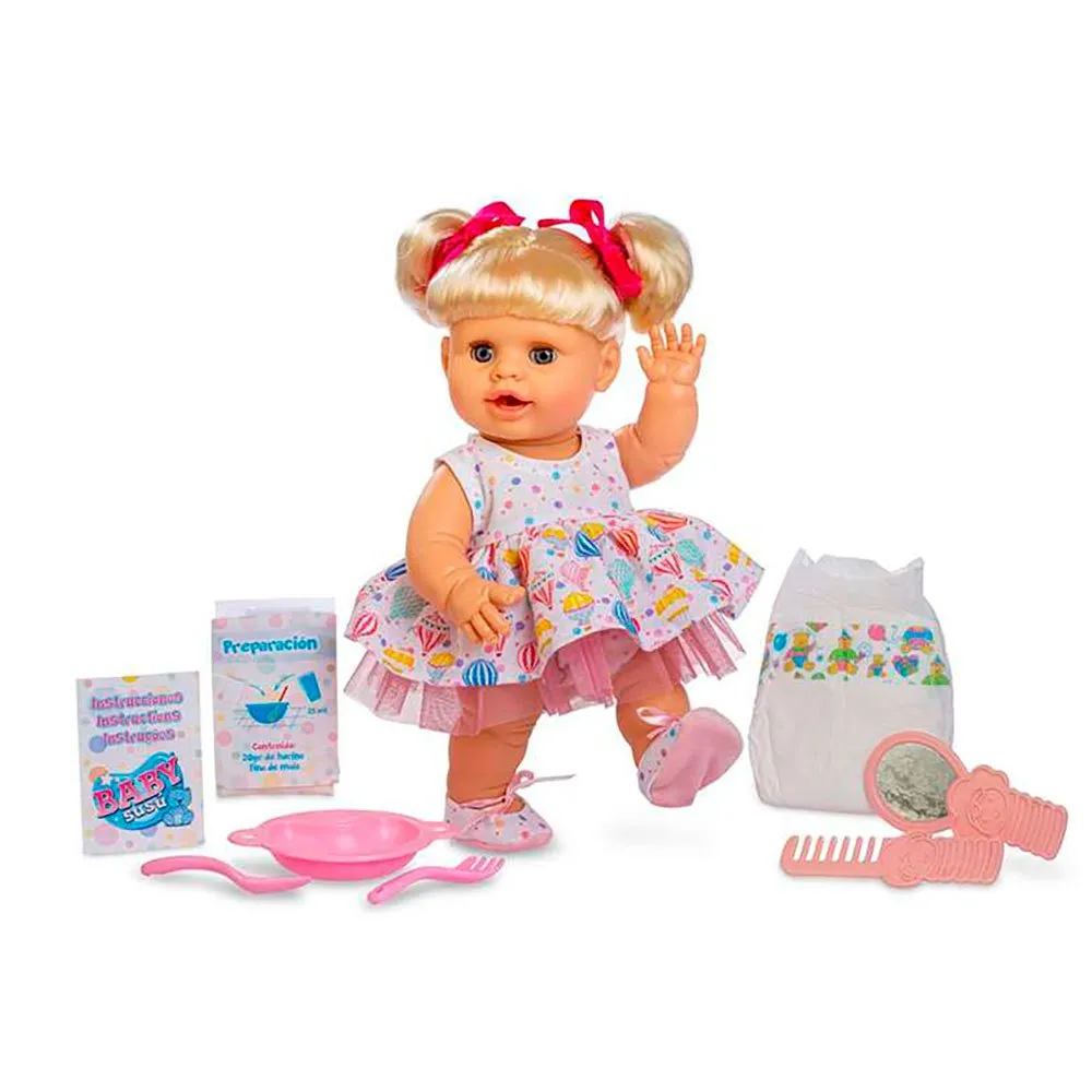 Berjuan Susu Interactive Sister With Accessories baby doll 38 cm refurbished