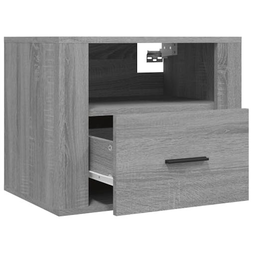 NNEVL Wall-mounted Bedside Cabinets 2 pcs Grey Sonoma 50x36x40 cm
