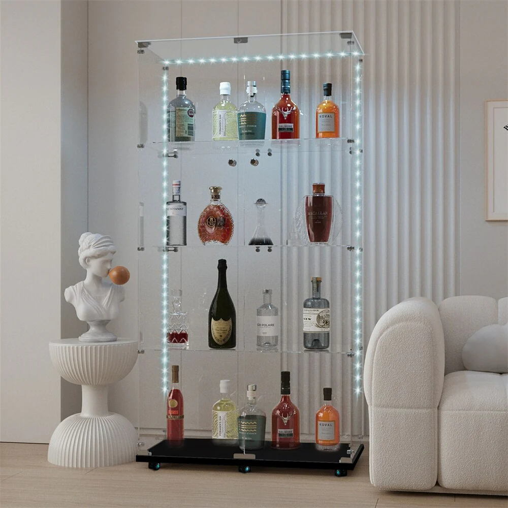 Tempered Glass Display Cabinet,Storage Cabinet,File Cabinet,with LED