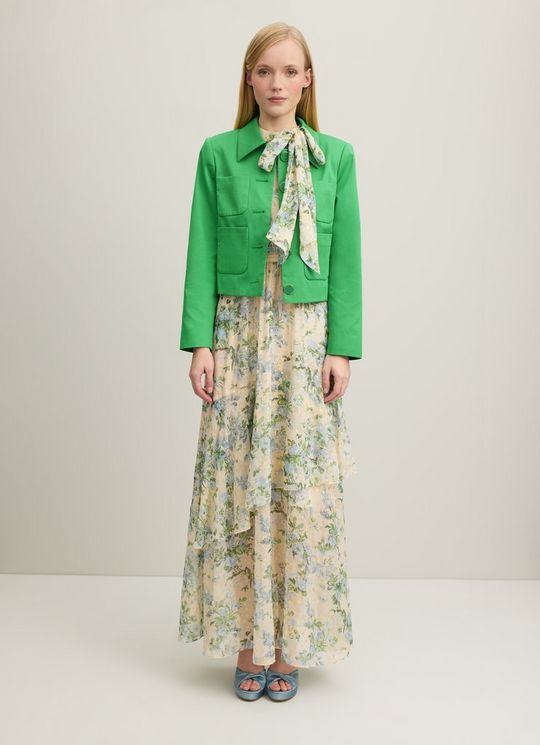 Charlotte Green Organic Cotton Sateen Jacket