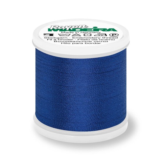 Madeira Bright Navy Blue Rayon 40 Thread 200m (1166)