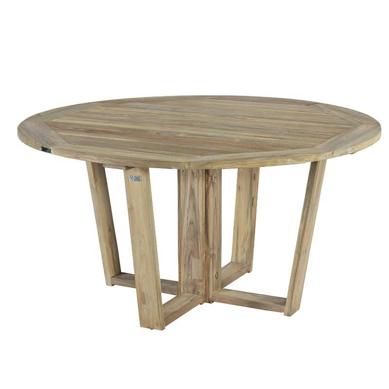 NEWHAVEN - Table ronde en teck massif recyclé 150 cm