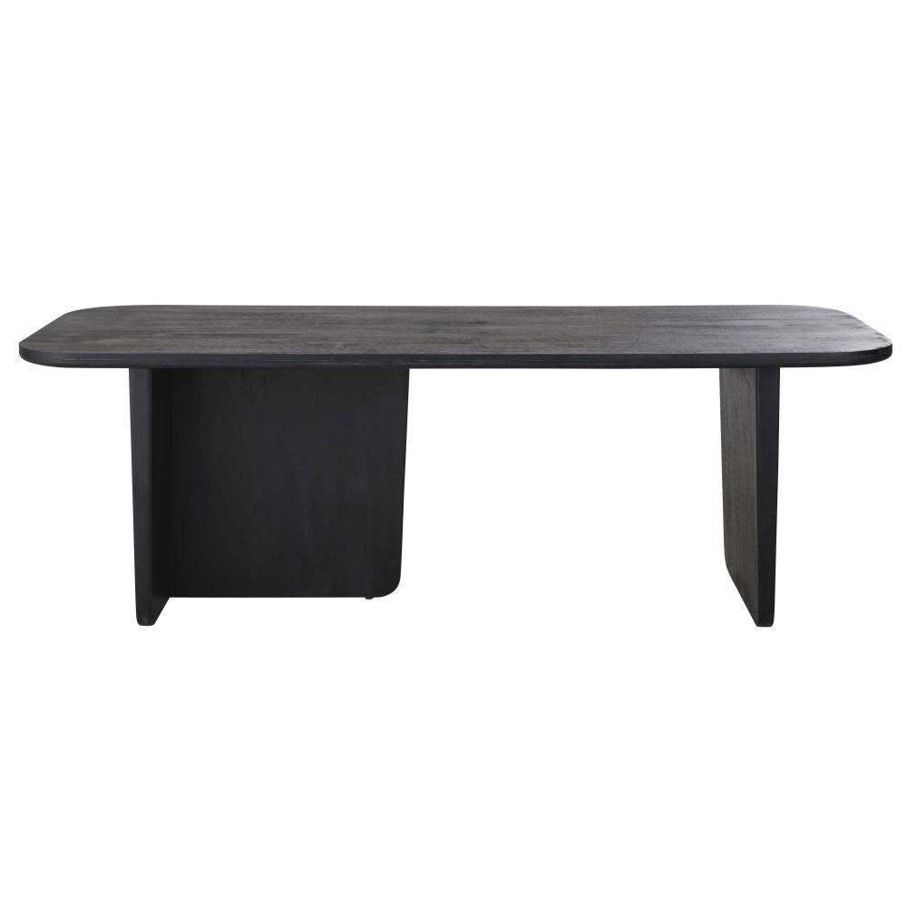 Attica - Table à manger en bois de manguier noir 10 personnes L225