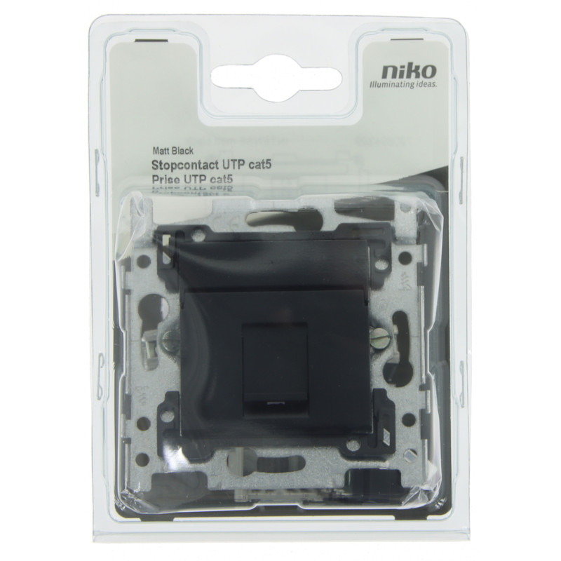 Prise encastrable Intense UTP CAT5 Matt Black NIKO