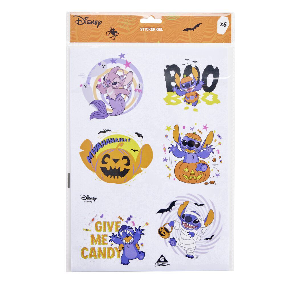 Stickers fenêtre Halloween Diney Stitch 6 pièces
