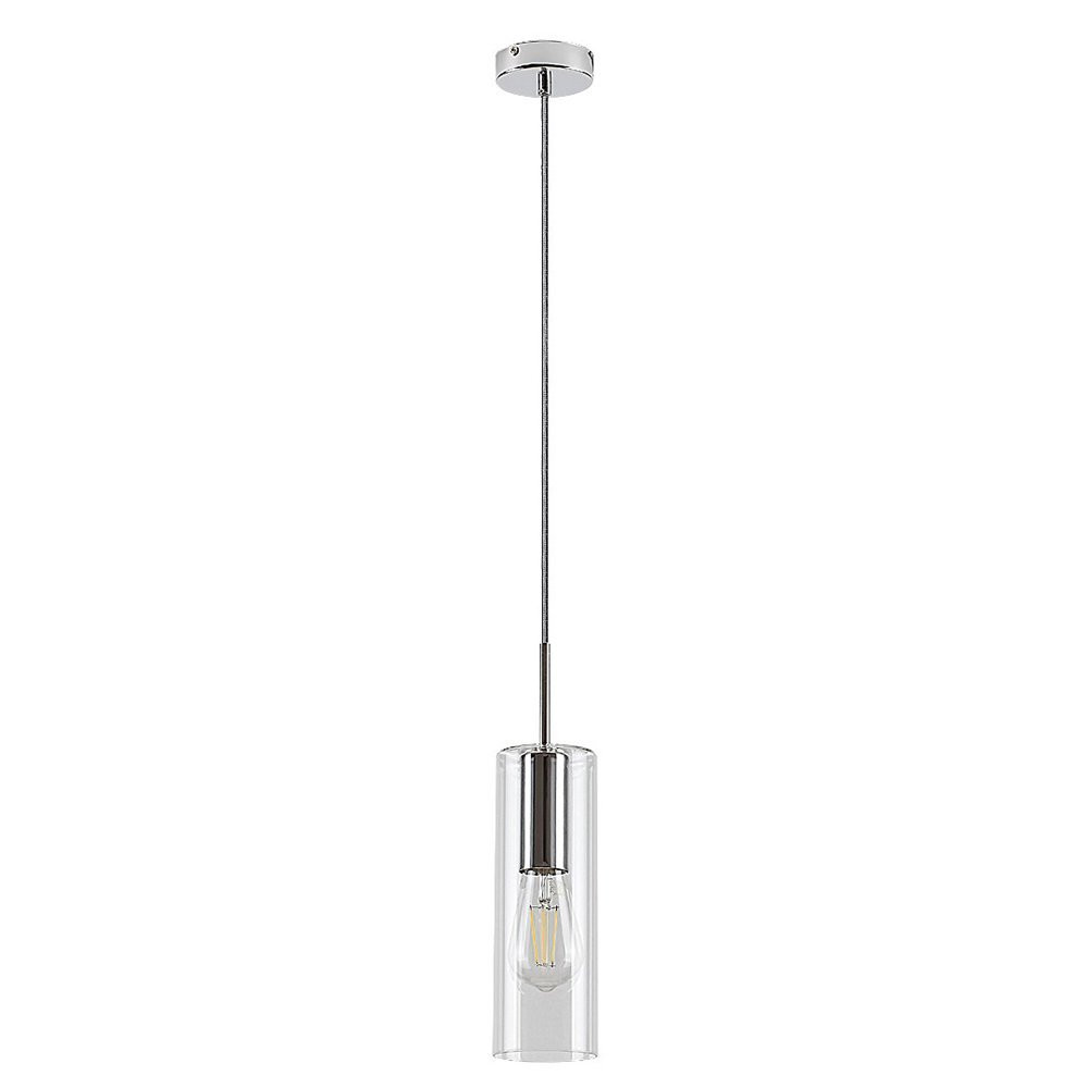 Lampa wisząca chromowana-przezroczysta Esta 1xE27x40W Rabalux