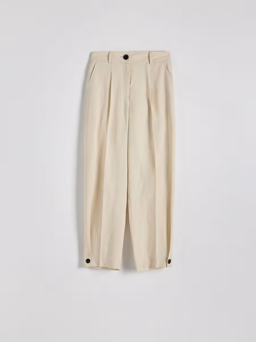 Lyocell Rich Trousers With Linen Blend