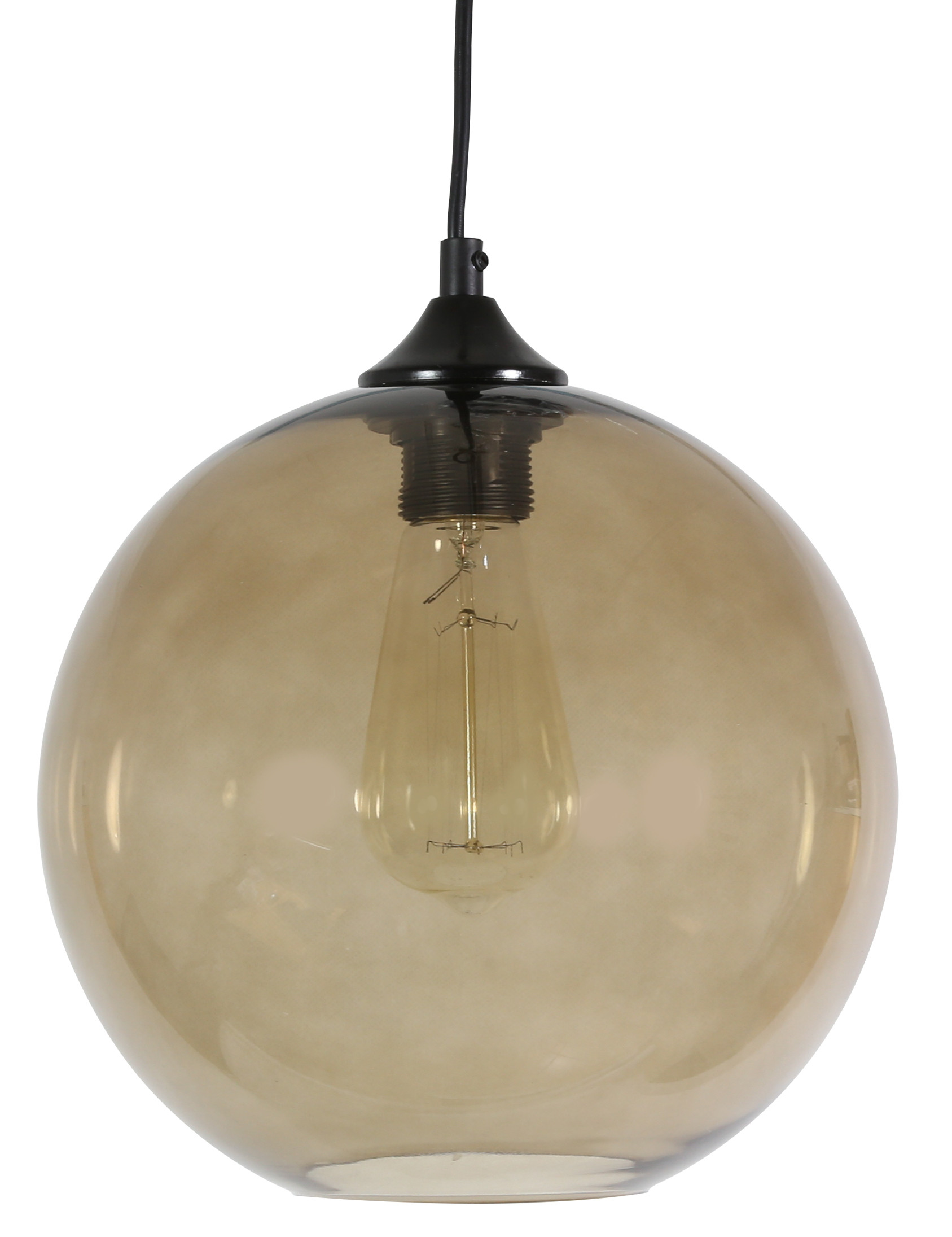 Lampa wisząca czarno-brązowa EDISON 1xE27x60W wym: 120x25x25 cm Candellux