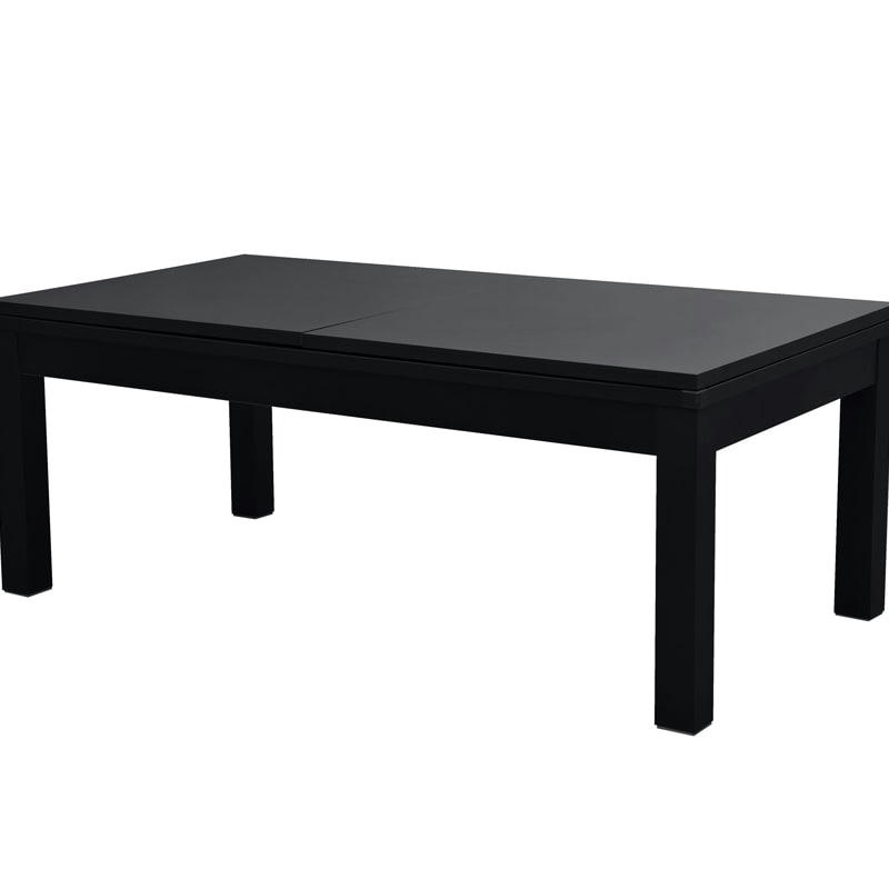 EDDIE - Table de billard convertible noire tapis vert