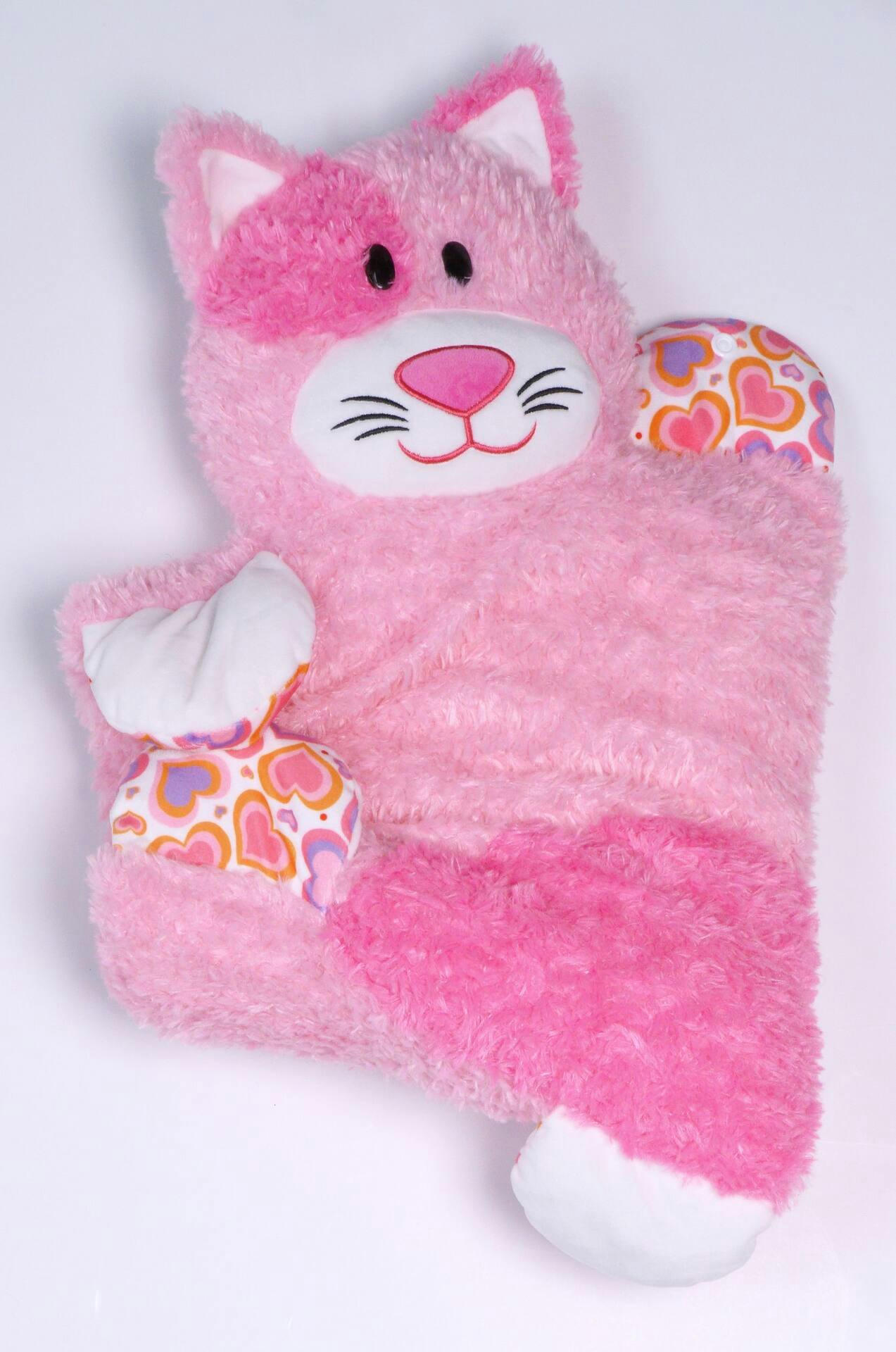 Popillows™ Regular Pillow, Pink Cat, 15 x 22-in