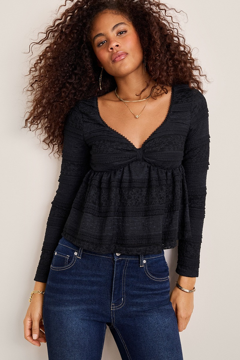 Sarah Long Sleeve Knit Top