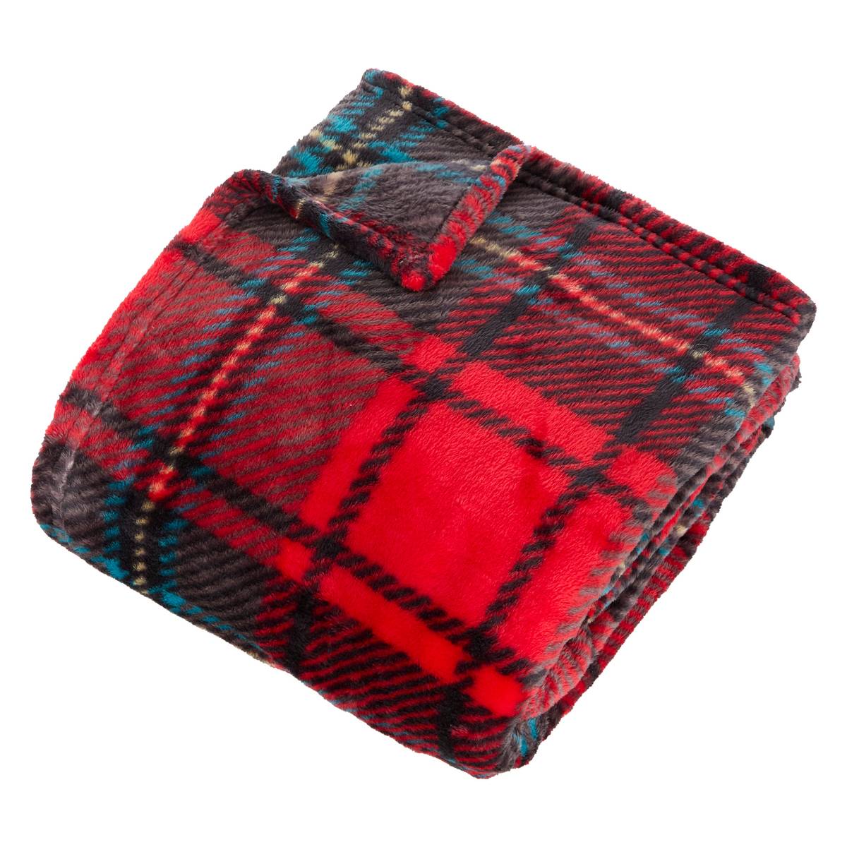 Printed Flannel Throw "Brody" Red, 230x180 cm