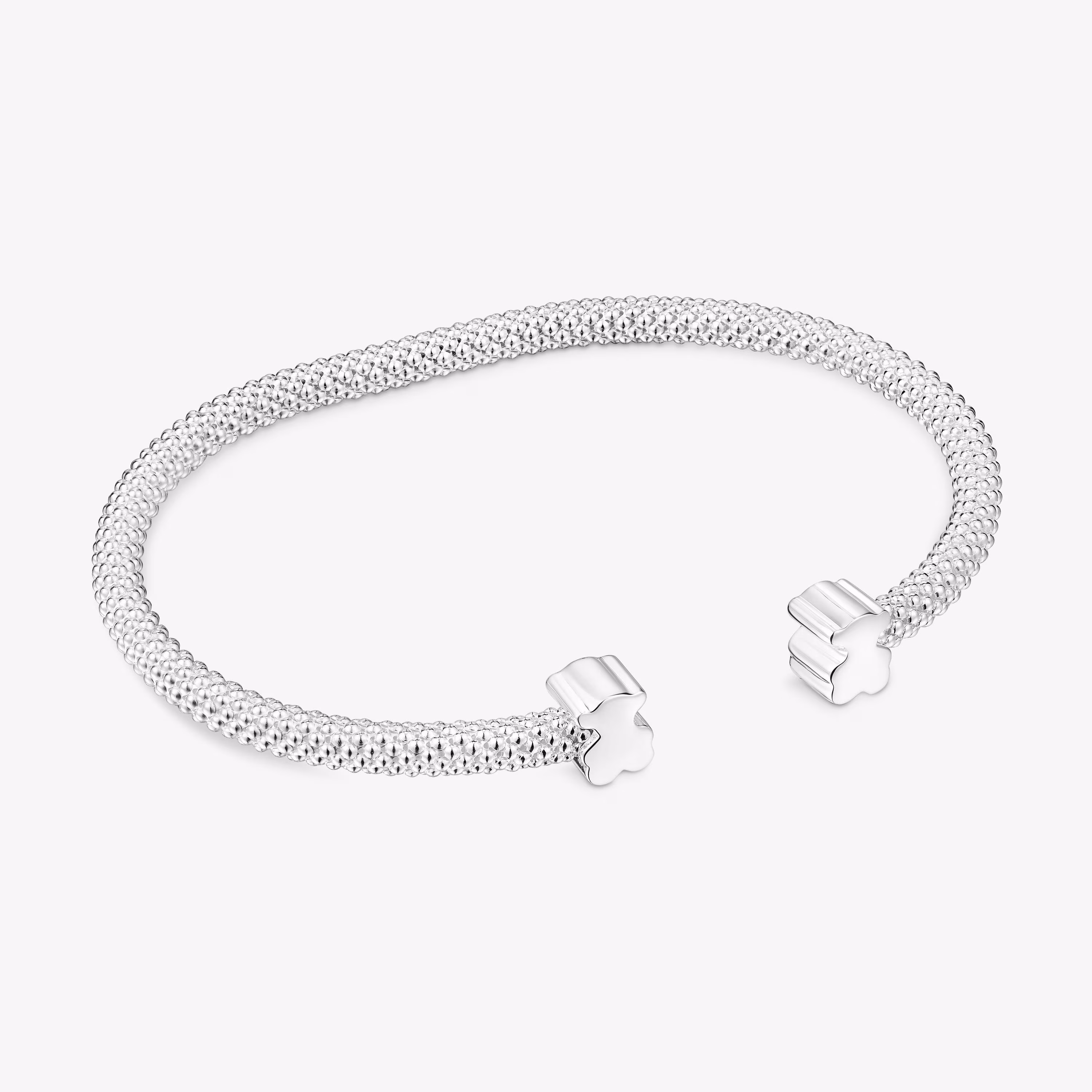 Pulsera esclava de plata motivos oso 7 mm Icon Mesh
