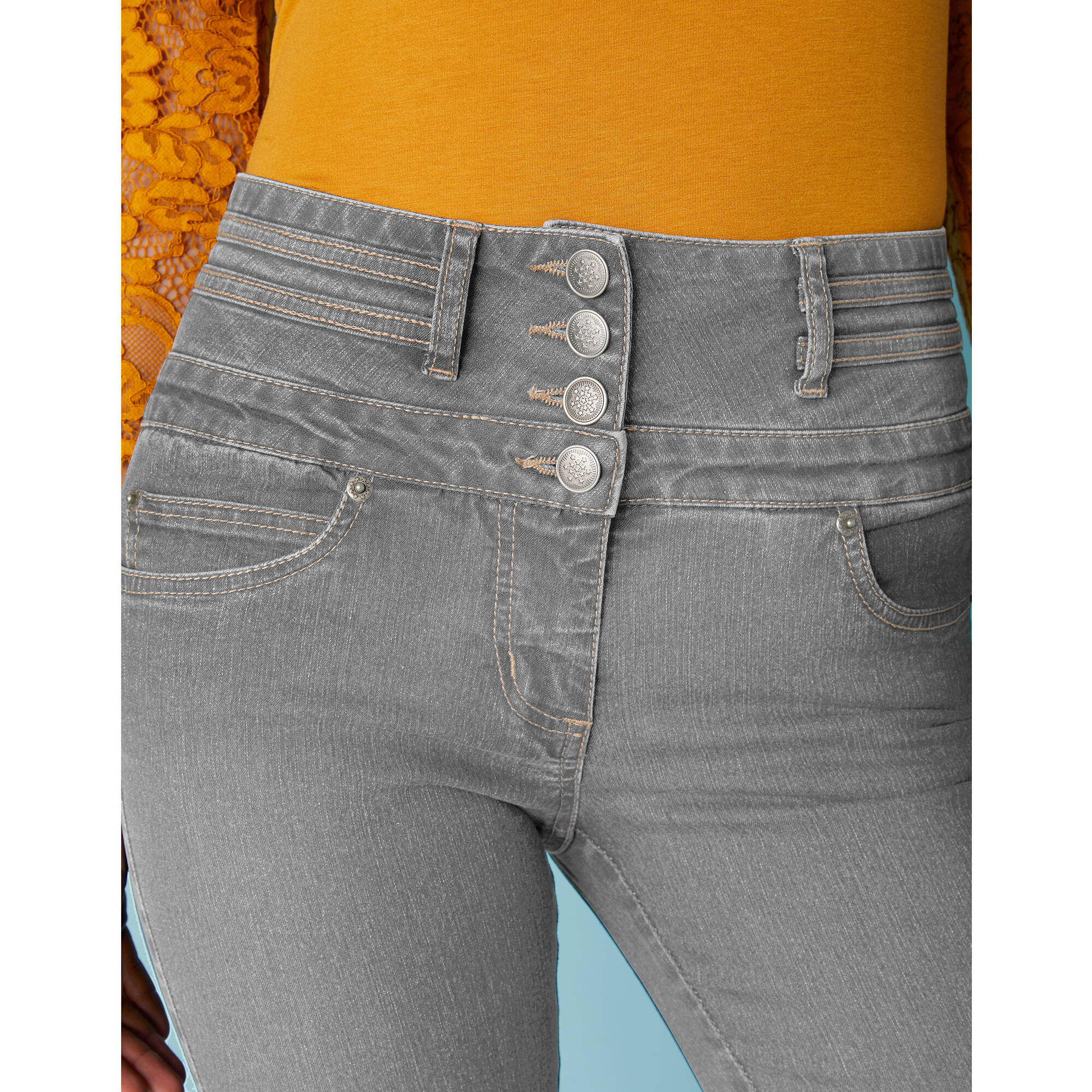Jean bootcut taille haute - grande stature