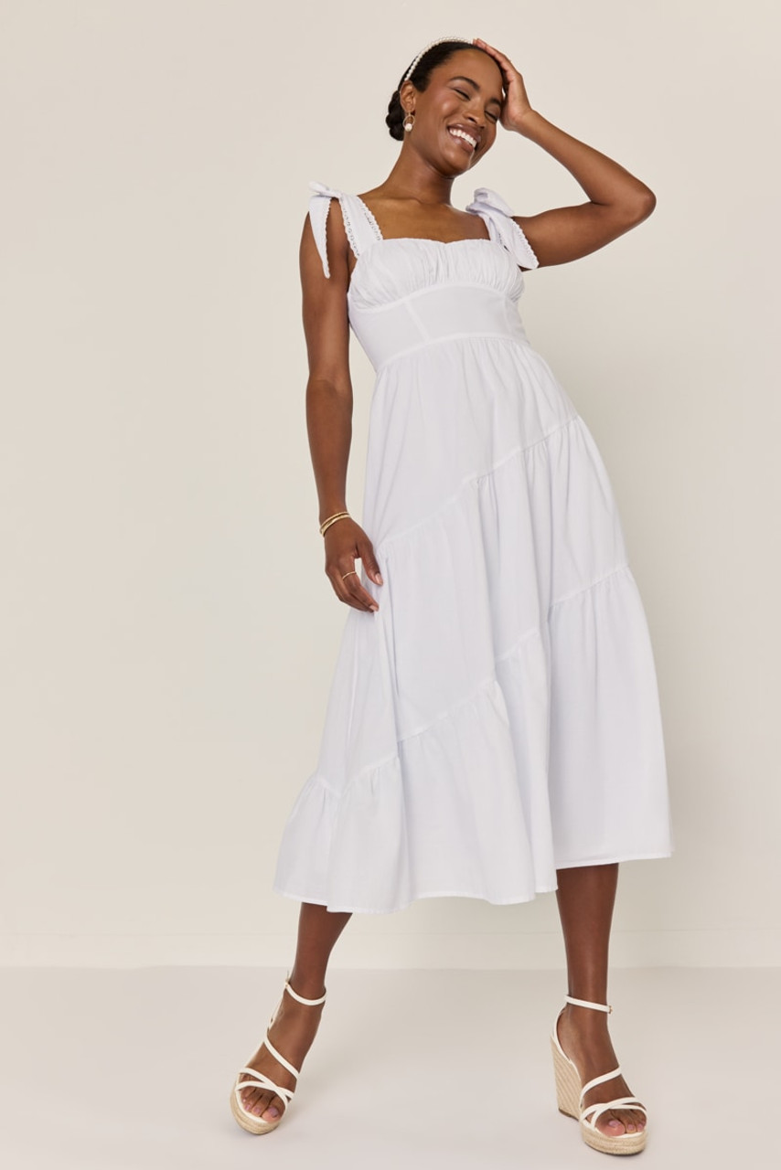 Laurie Bow Strap Midi Dress