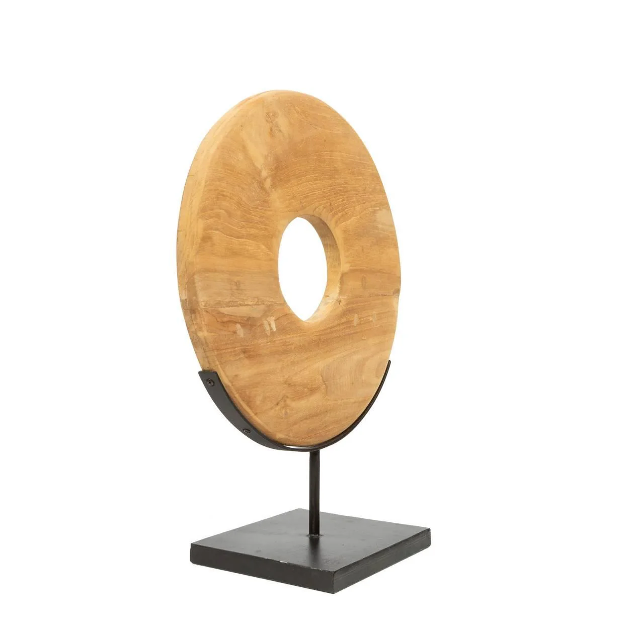 Decoratie Teak Disc
