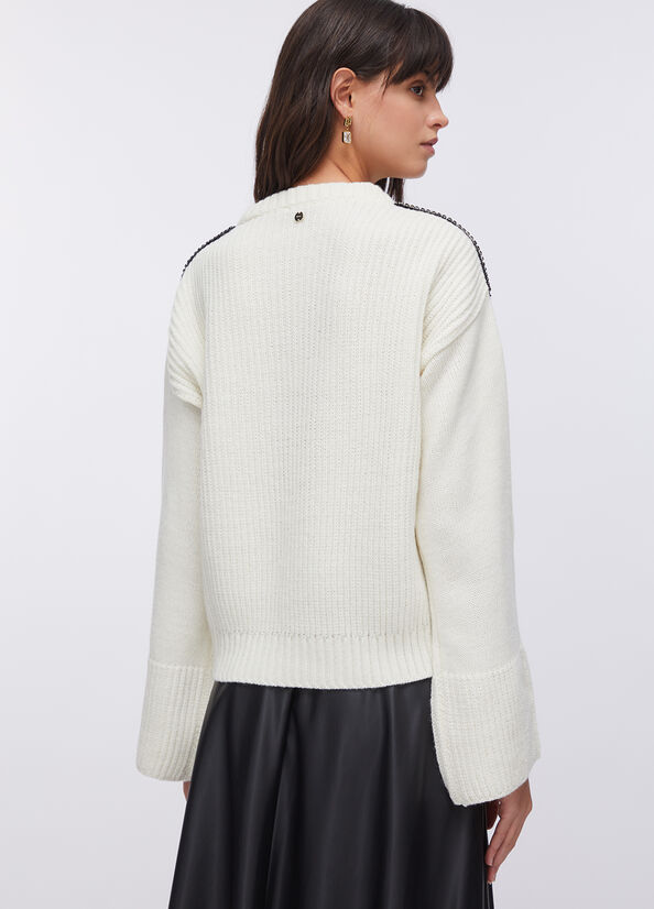 Maglia in lana con strass