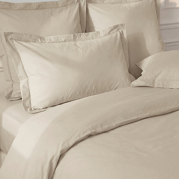 Lot de 2 taies d'oreiller en percale de coton Ficelle 50x70 cm SOFT PERCALE