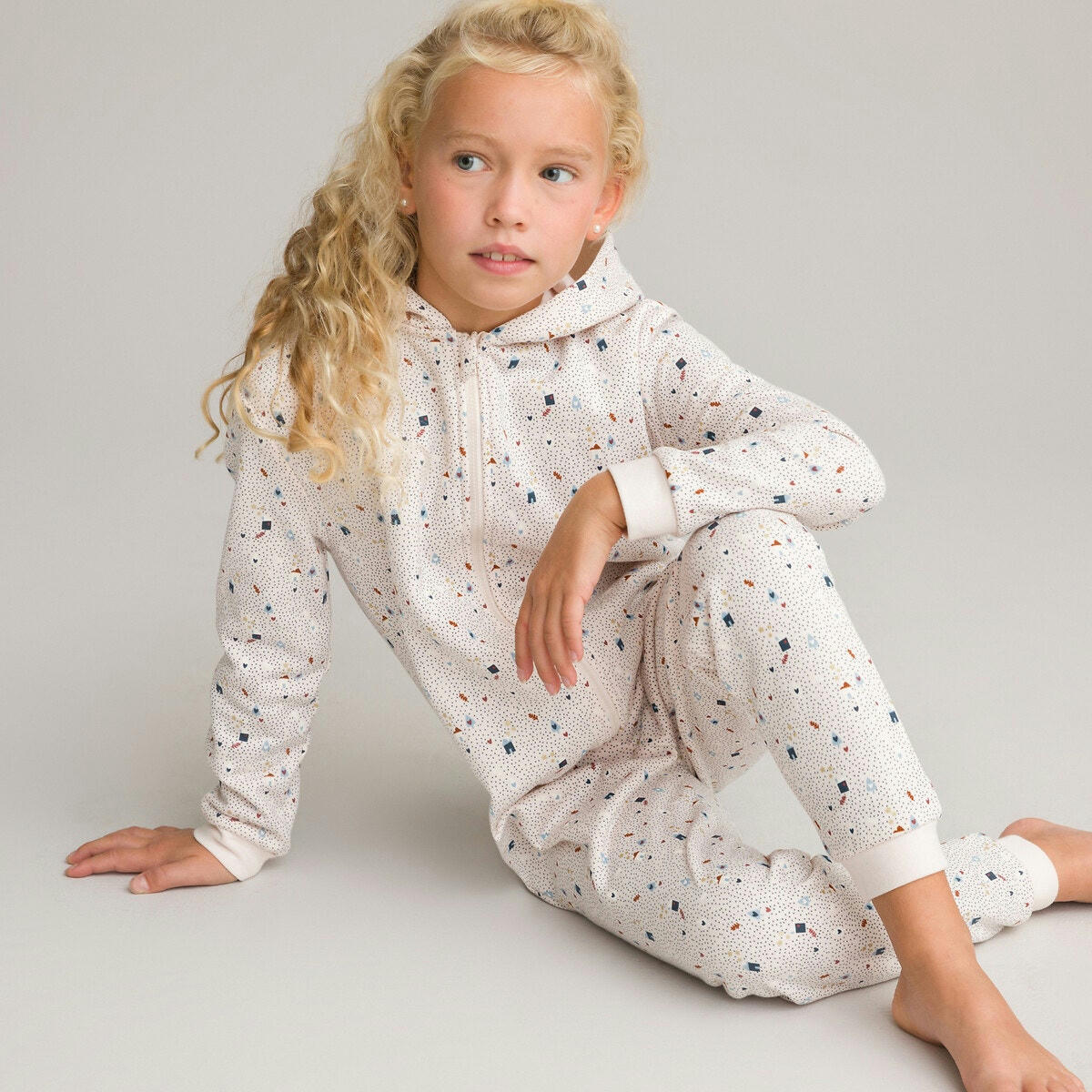 Surpyjama en molleton, motif village de Noël