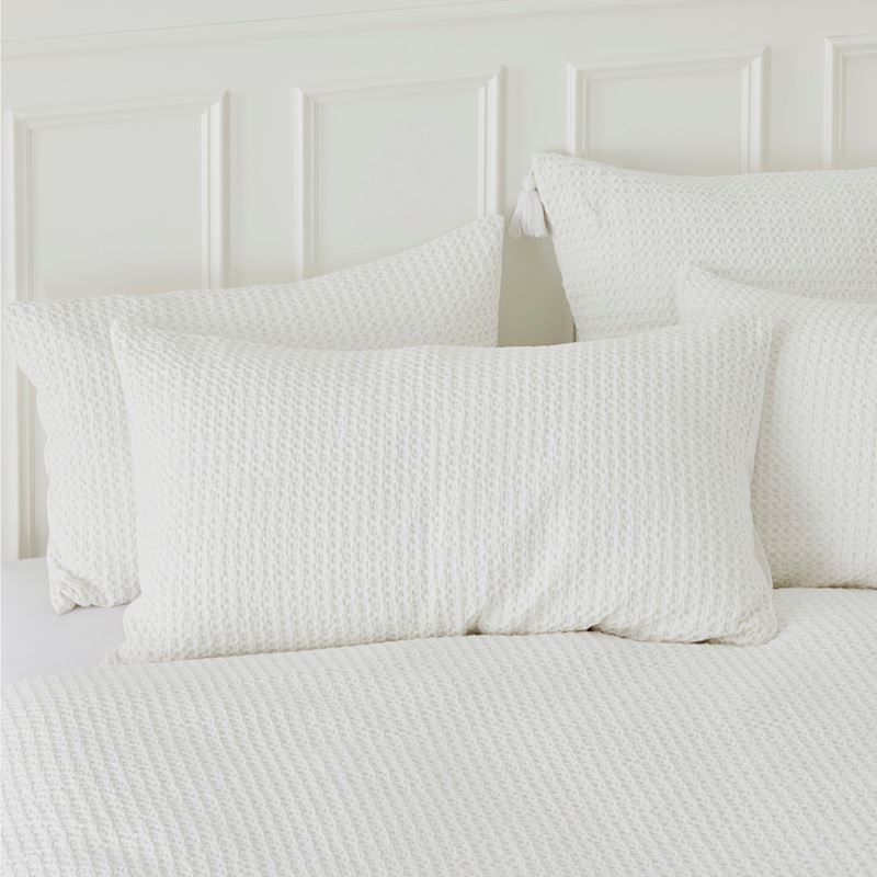 Ren Waffle White Pillowcases