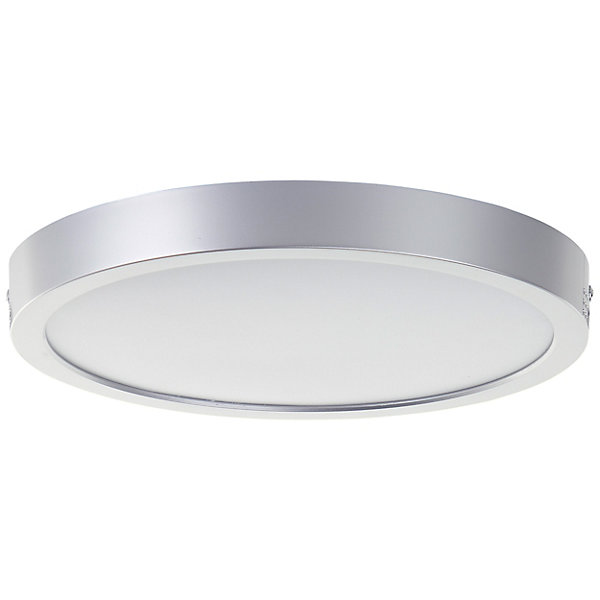 NAVARA Plafonnier argent LED intégrée 18W plastique ampoule incluse
