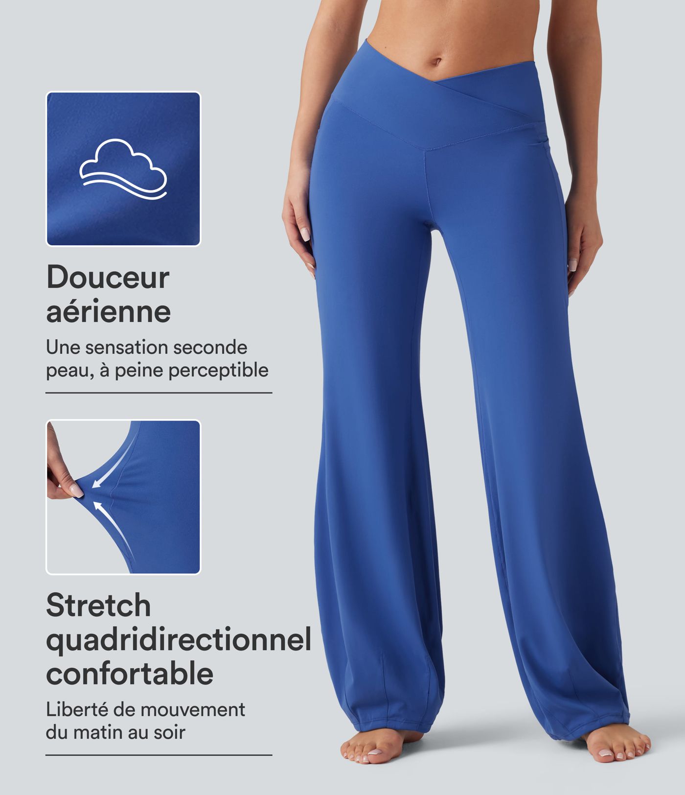 SoftlyZero™ Jogging de danse croisé taille haute avec poches - UPF50