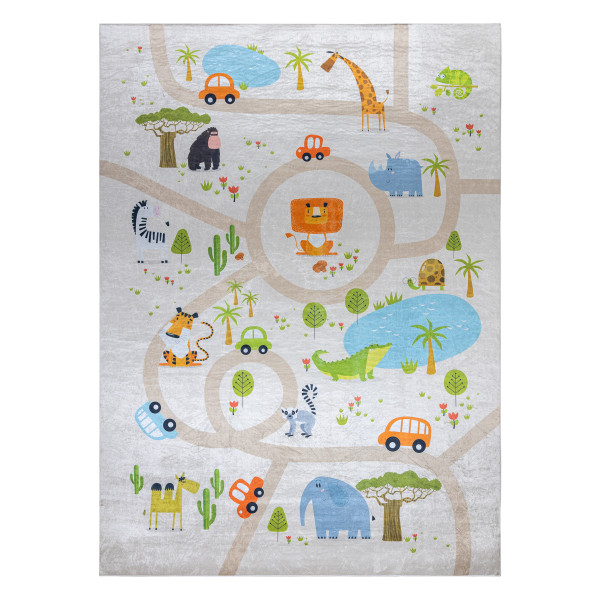 Dywan do prania BAMBINO 50230 Zoo, ulice, uliczki dla dzieci, 80x150 cm