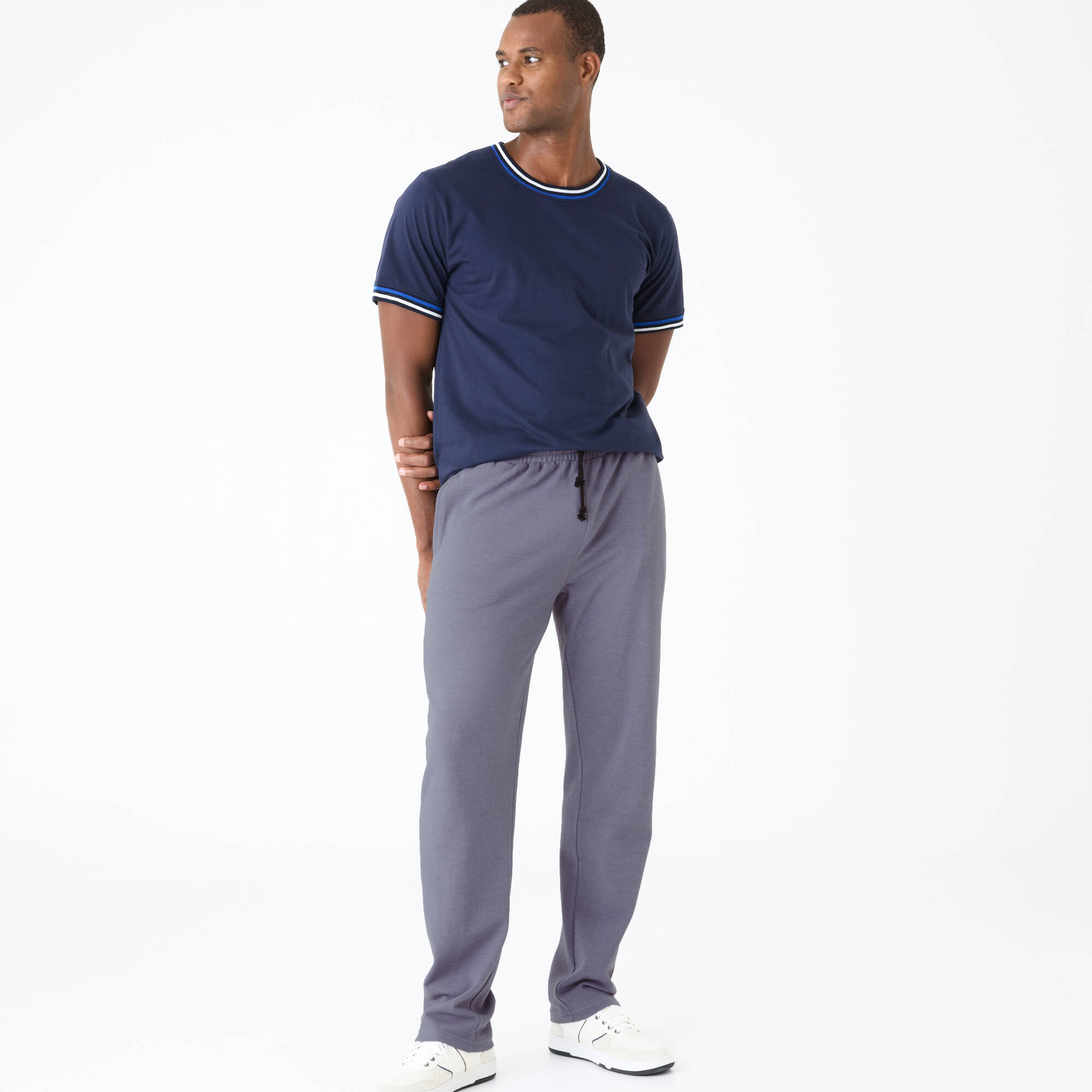 Pantalon de jogging en piqué de coton