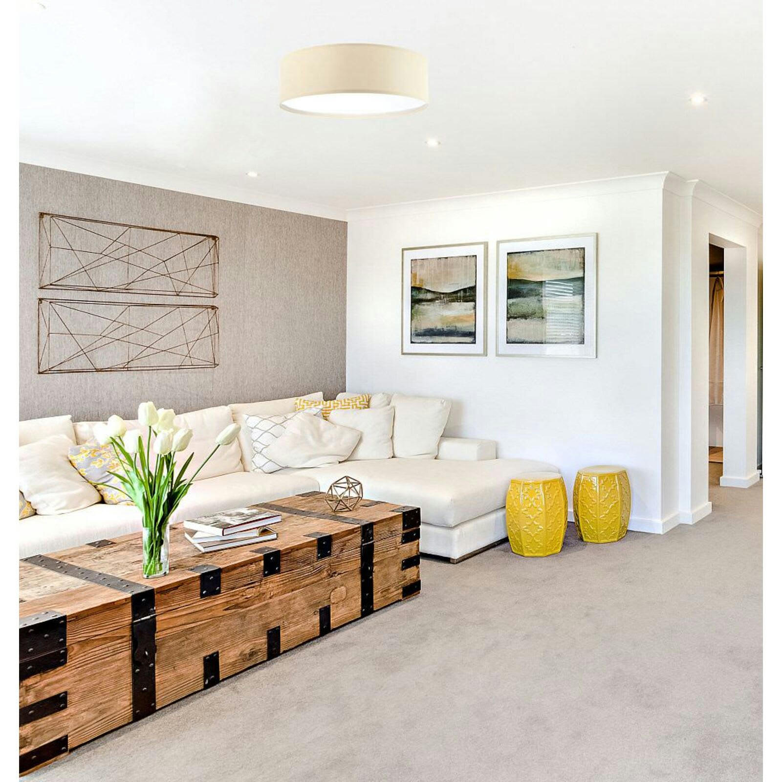 NATURAL - Plafonnier Tissu Beige