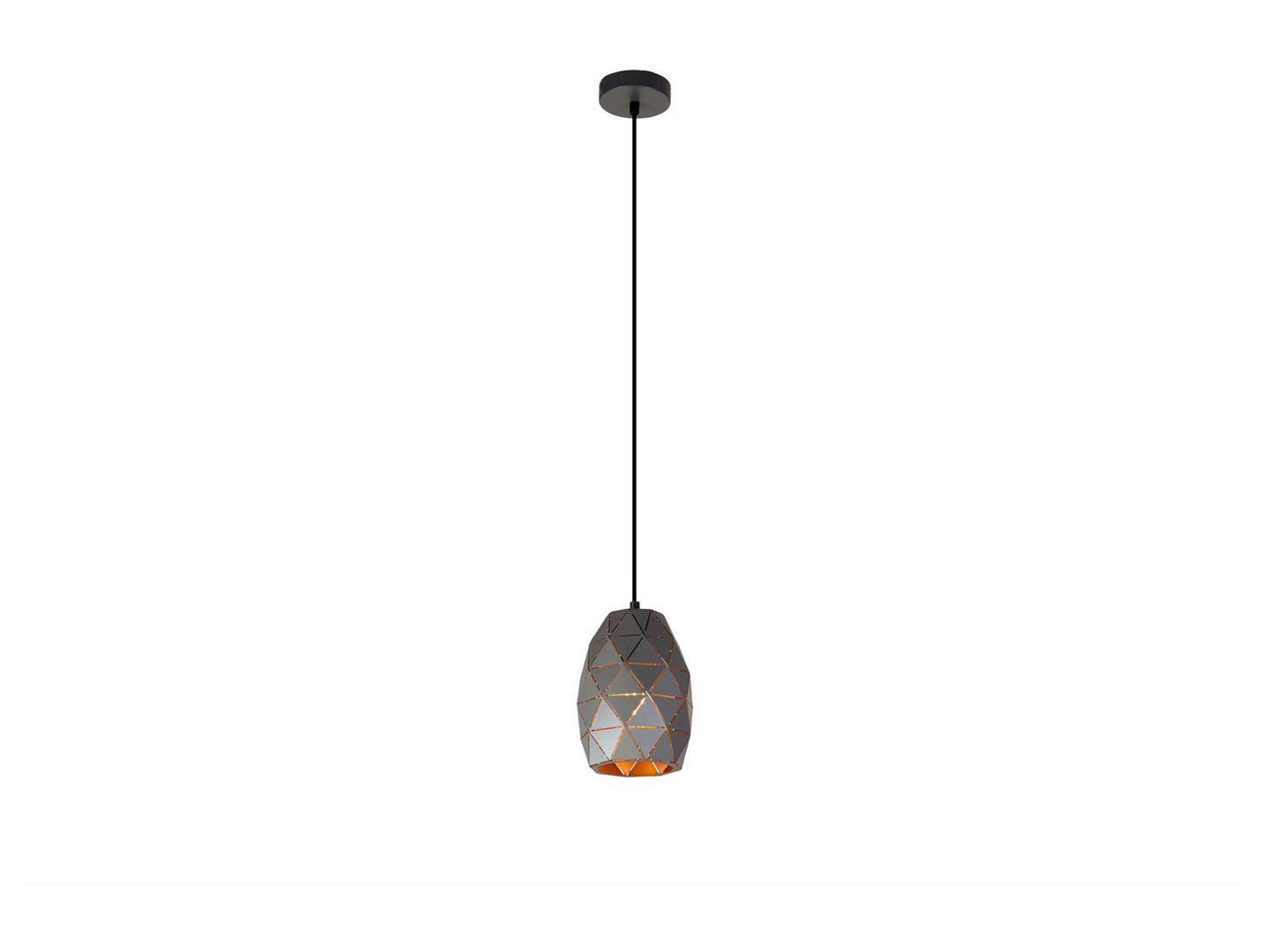 Lampa wisząca Harley stalowa szaro-złota