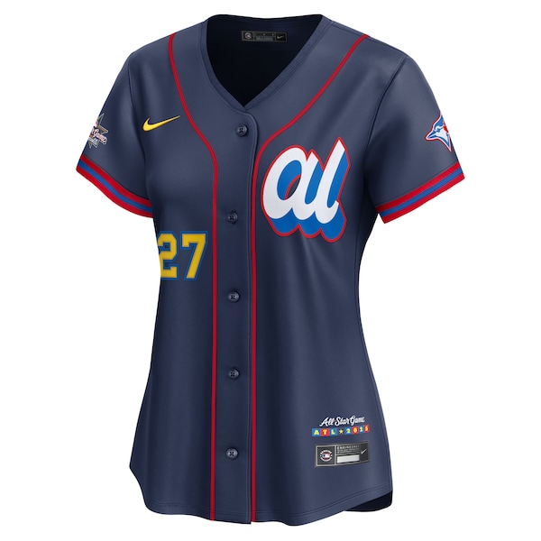 Vladimir Guerrero Jr. American League Nike Women's 2025 All-Star Edition Limited Player Jersey - Navy