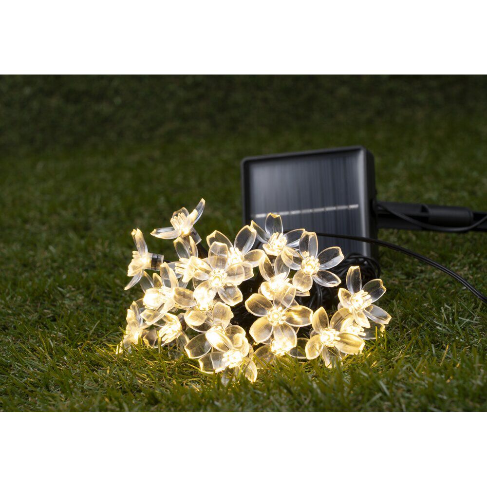 Guirlande extérieure solaire 20LED forme fleur 7,8m