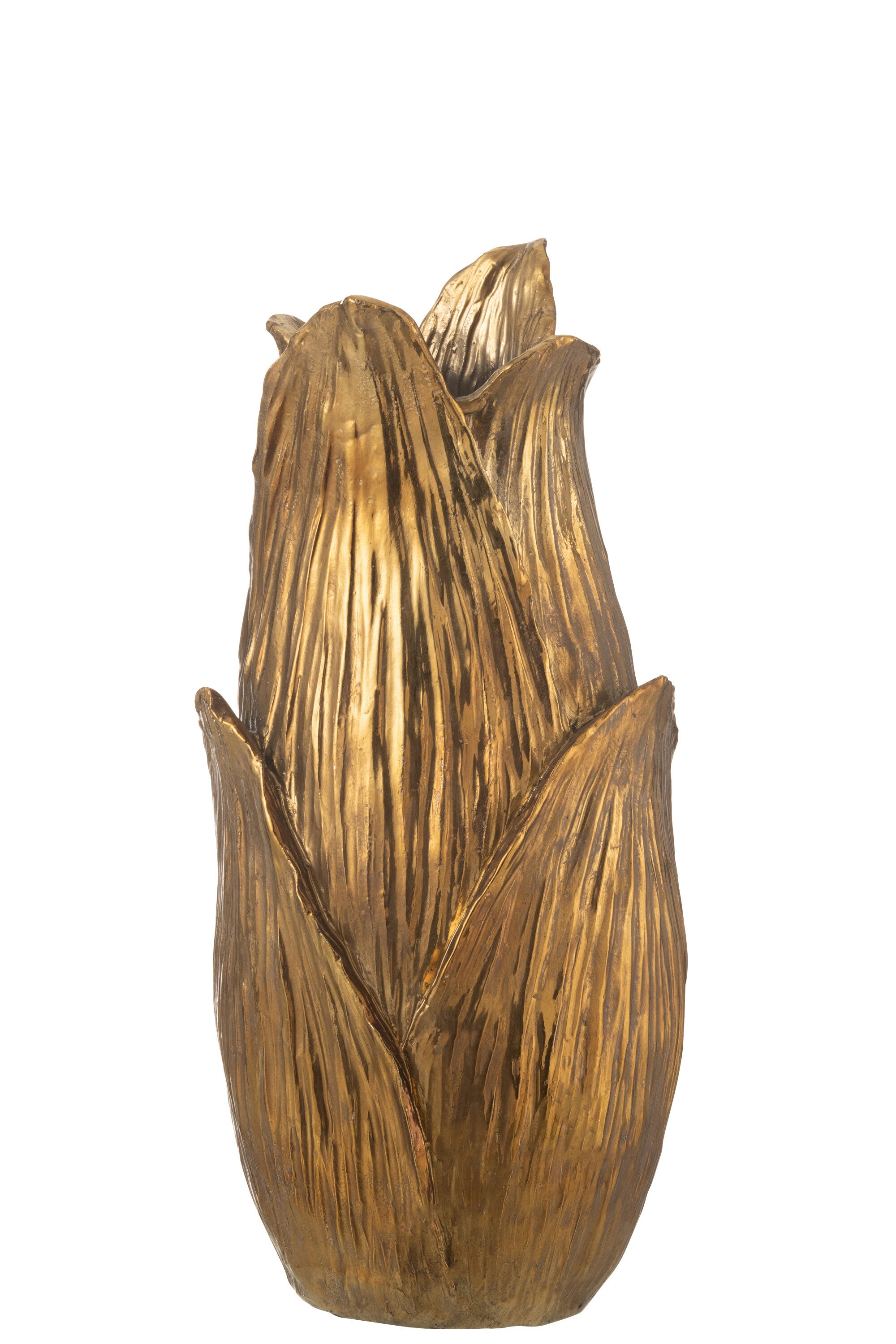 J-Line vaas Nebu Bloemblad - keramiek - goud - small - 51.5 cm hoog