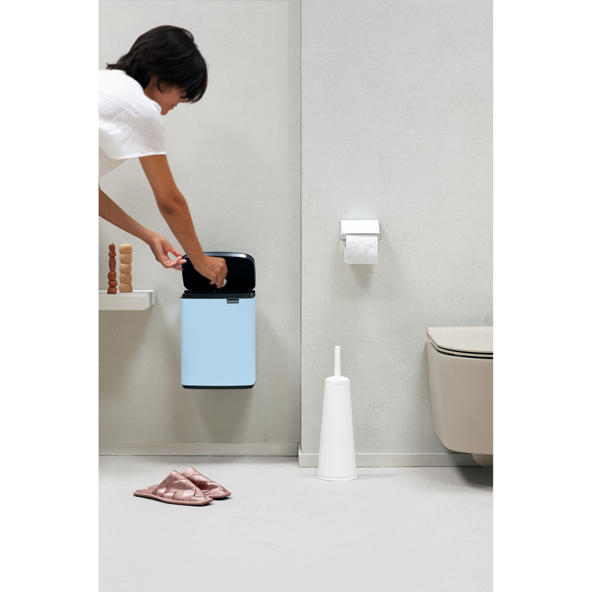 Brabantia Bo Afvalemmer, 7 liter - Dreamy Blue