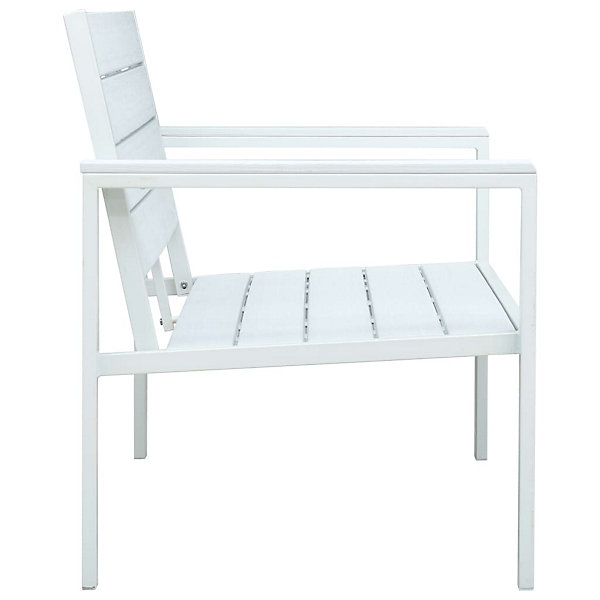 Banc de jardin 120 cm PEHD Blanc Aspect de bois vidaXL