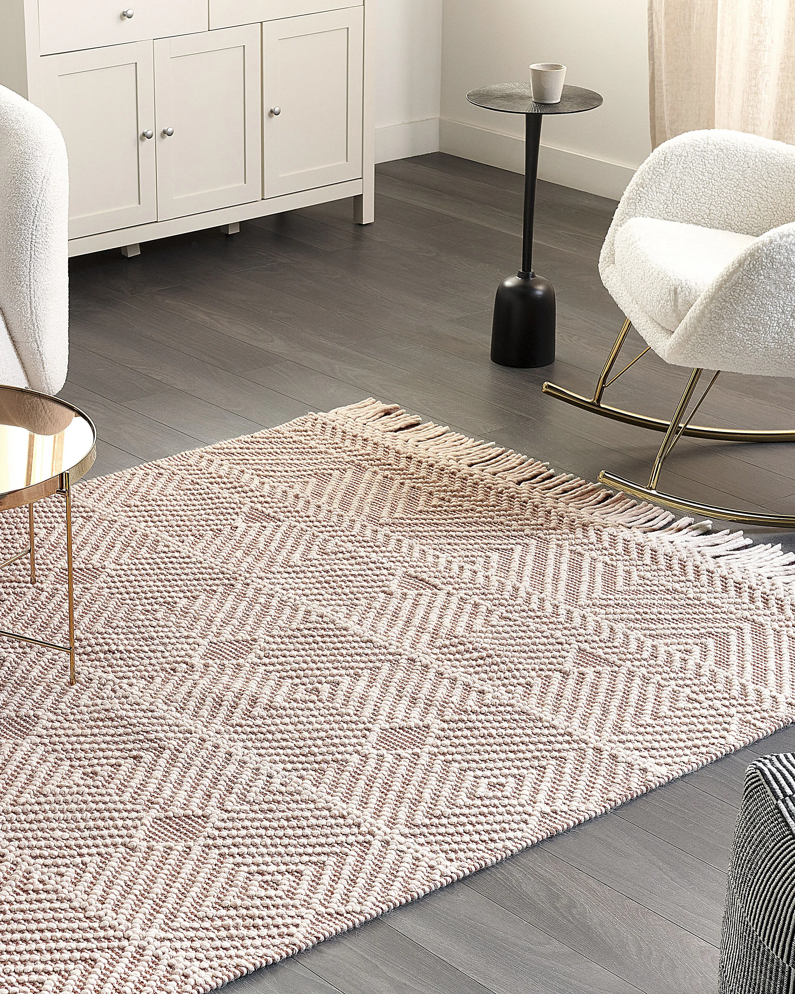 Rug KESTEL Brown Beige 160 x 230 cm Wool