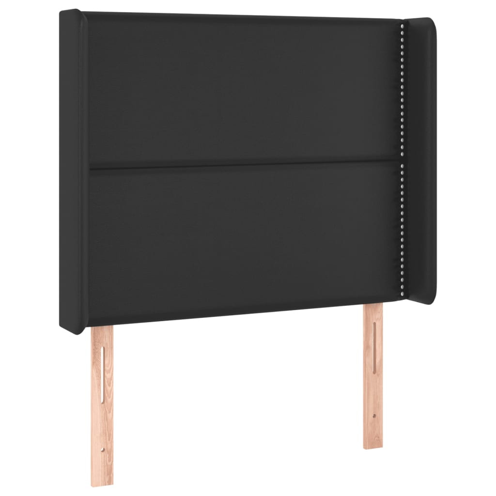 Wezgłowie Czarny 93 x 16 x 118/128 cm Sztuczna skóra vidaXL