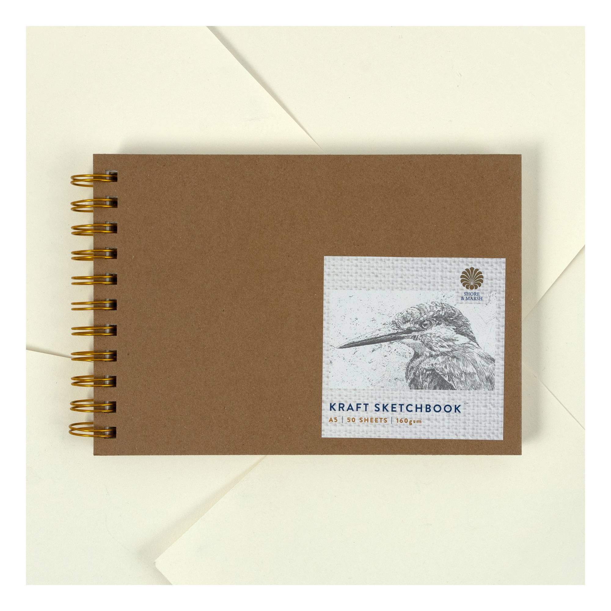Shore & Marsh Landscape Kraft Sketchbook A5 50 Sheets