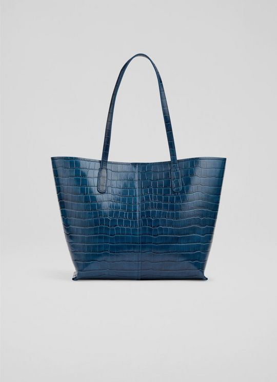 Lara Navy Classic Tote Bag