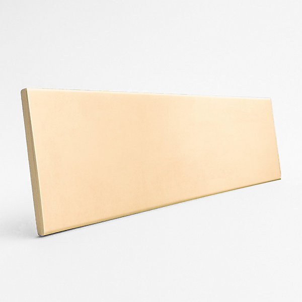 Faïence murale unie beige satin L.30 x l.7 cm, Minerra