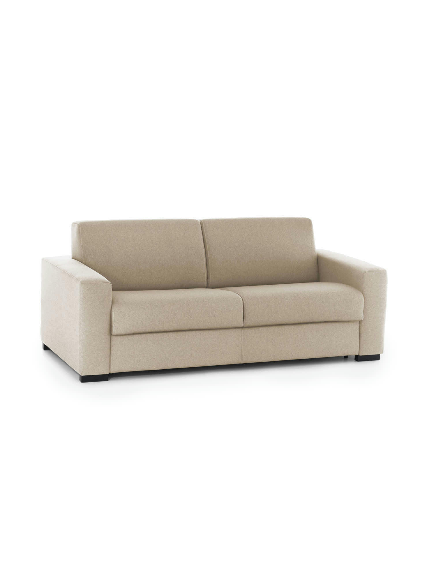 ALEIDA - Canapé lit 2 places en tissu beige