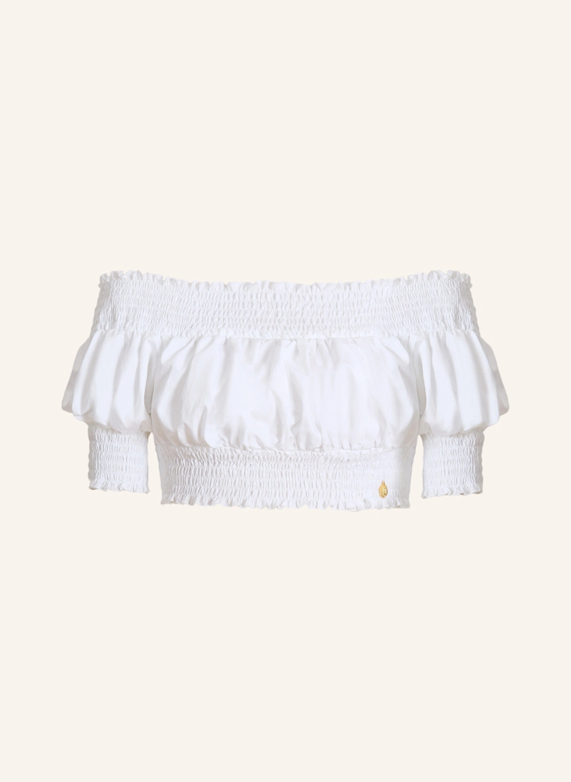 BALMAIN Schulterfreies Oberteil aus Popeline