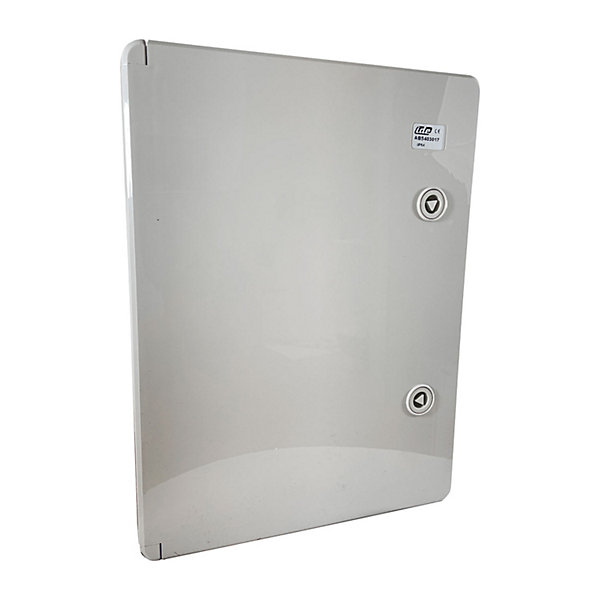 Abs403017 Ide Coffret Abs étanche Ip54 400x300x170 Porte Opaque - Avec Plaque De Montage