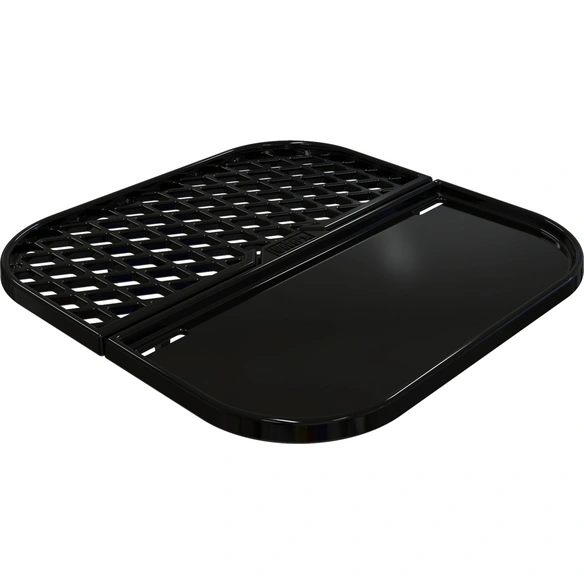 BBQ-Set, porzellanemailliertes Gusseisen, schwarz
