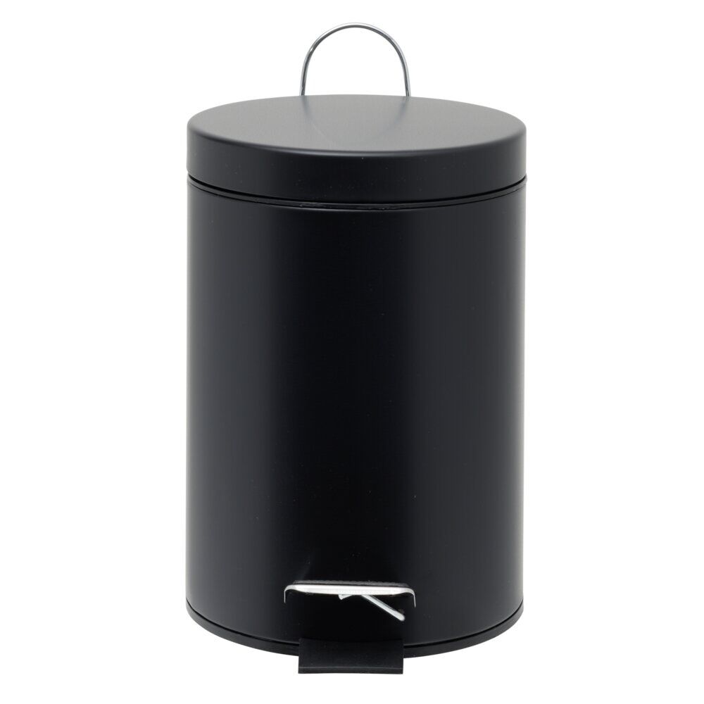 Poubelle salle de bain métal 3L noir