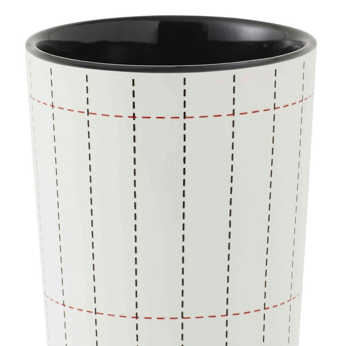 SAINT GERMAIN - Porte brosse à dents en céramique blanc et noir