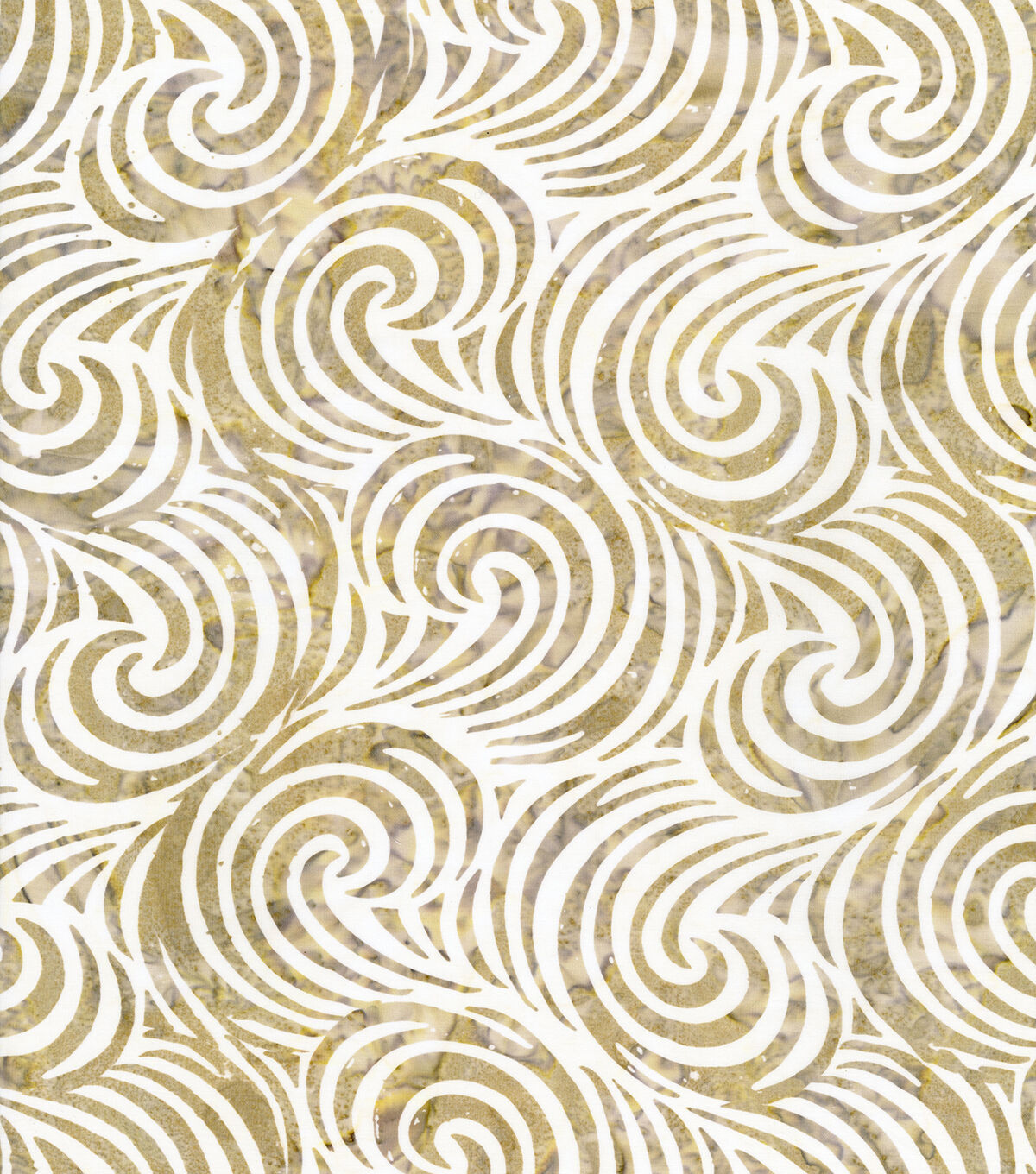 Brown Swirls Batik Cotton Fabric