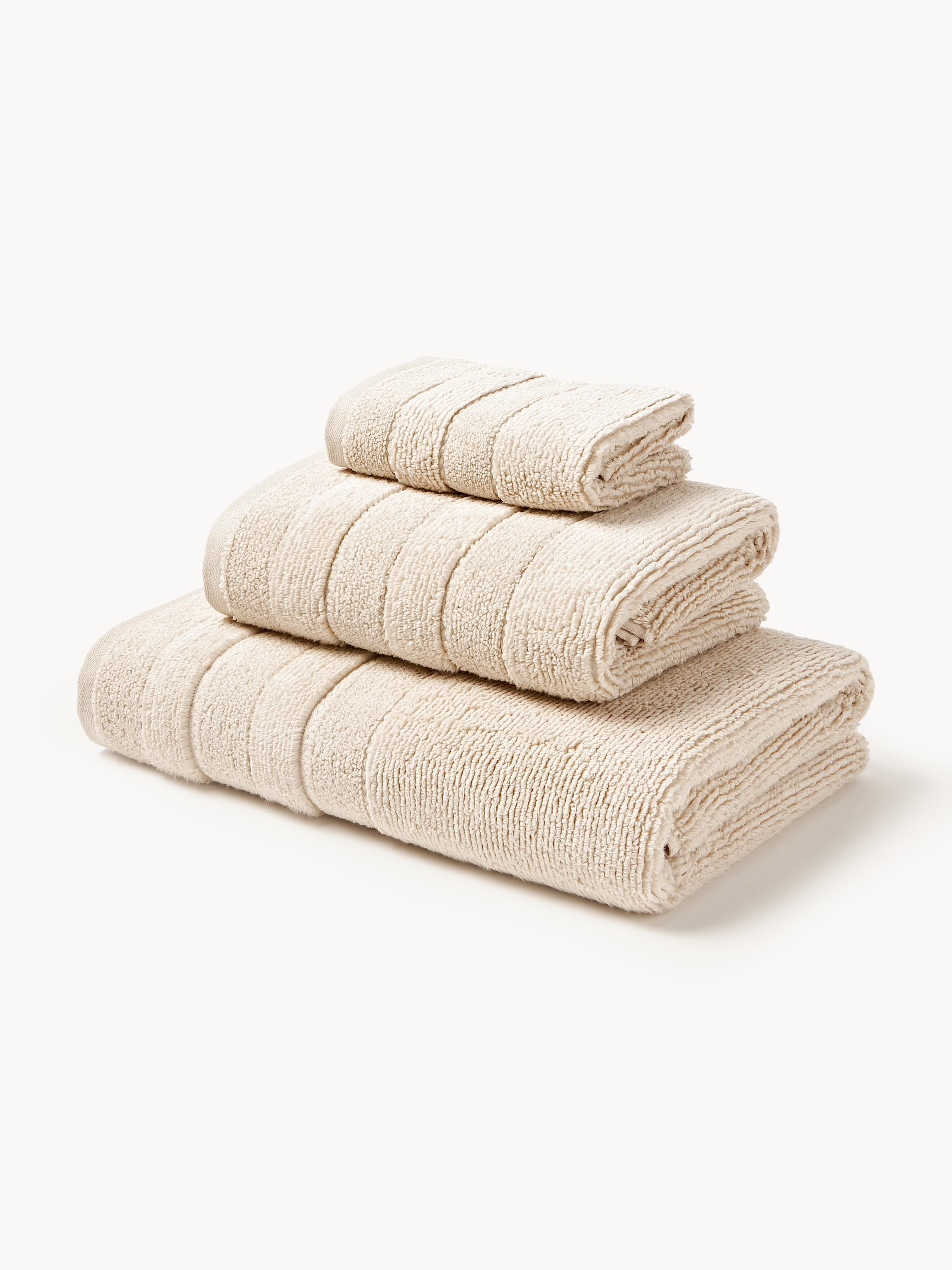 Handtuch-Set Luxe mit Streifenbordüre, in verschiedenen Setgrößen